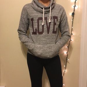 Grey and Maroon Sweatshirt